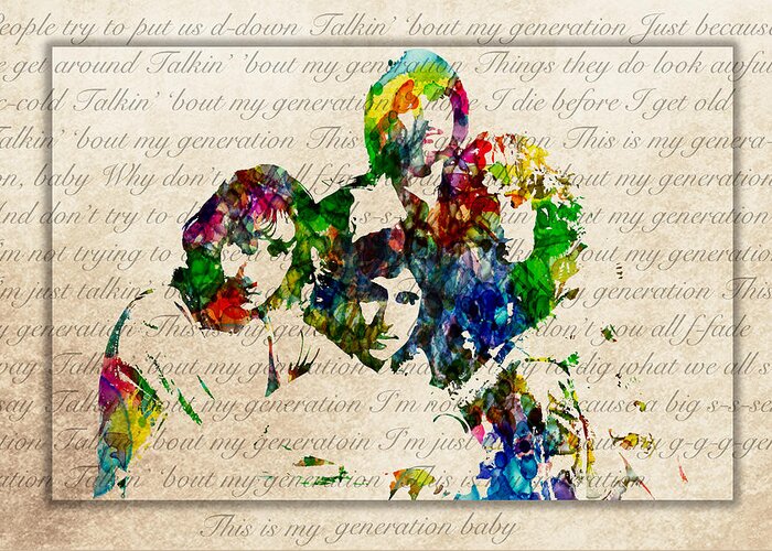 The Who Wall Art Greeting Card featuring the digital art The Who by Patricia Lintner