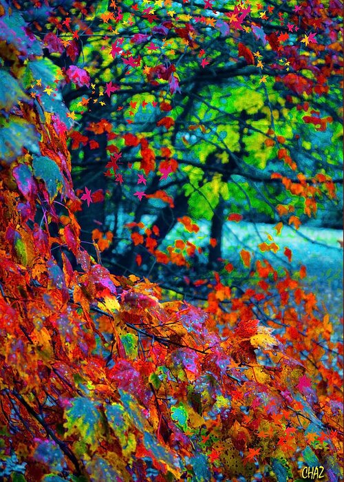 Autumn Greeting Card featuring the painting The Wonder of Autumn by CHAZ Daugherty