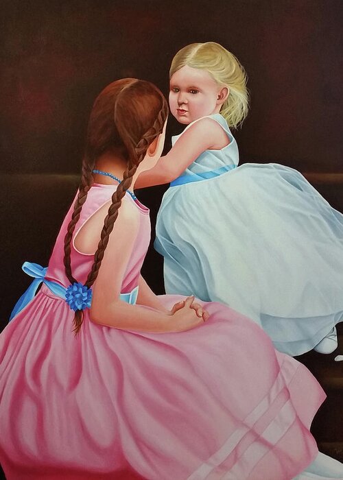 Children Greeting Card featuring the painting The Youngest Bridesmaid by Vic Ritchey