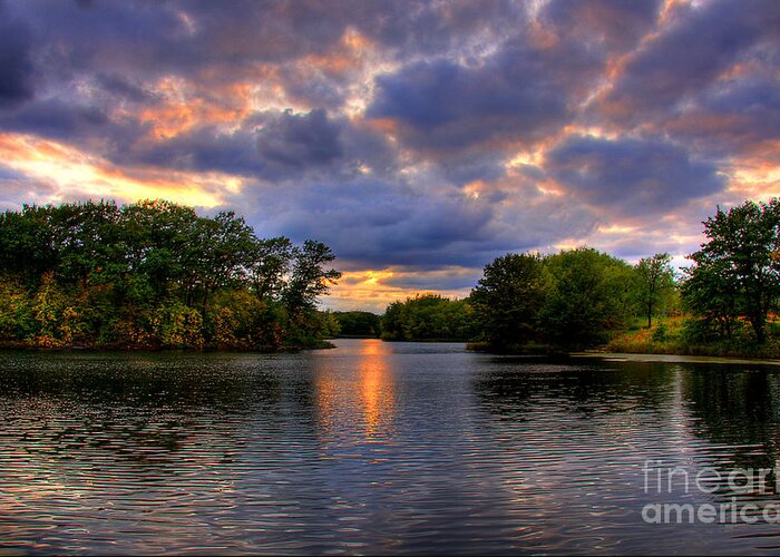 Country Living Greeting Card featuring the photograph Thomas Lake Park in Eagan on a Glorious Summer Evening by Wayne Moran