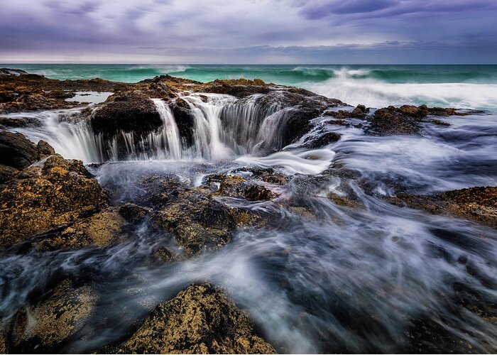 Thors Well Greeting Card featuring the photograph Thor's Well by Dave Koch