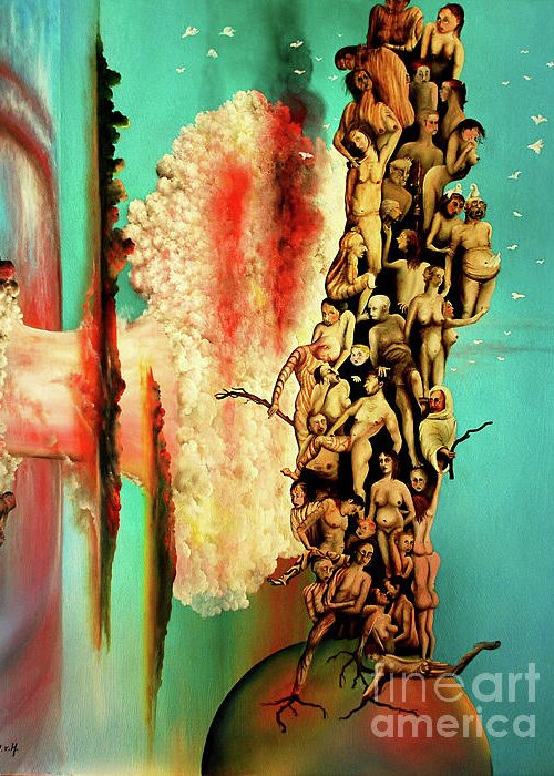 Tree Of Life Greeting Card featuring the painting Thule by Ilona Van Hoek