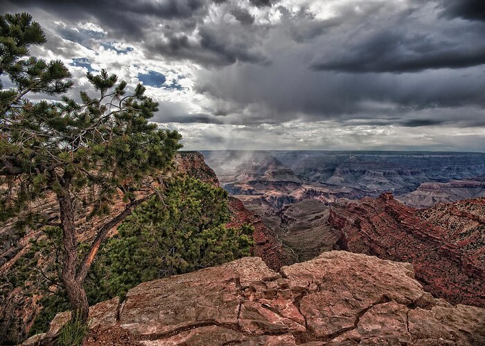Arizona Greeting Card featuring the photograph Thunderstorm - Grand Canyon by Andreas Freund