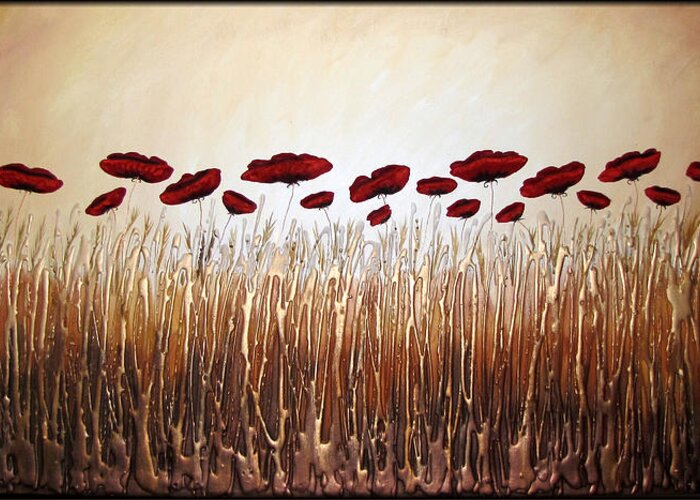 Poppies Greeting Card featuring the painting Timeless by Amanda Dagg