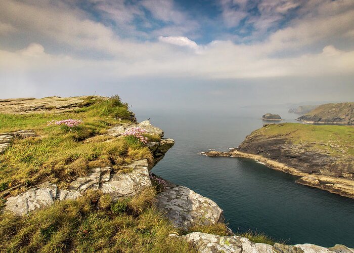Tintagel Greeting Card featuring the photograph Tintagel View by Framing Places
