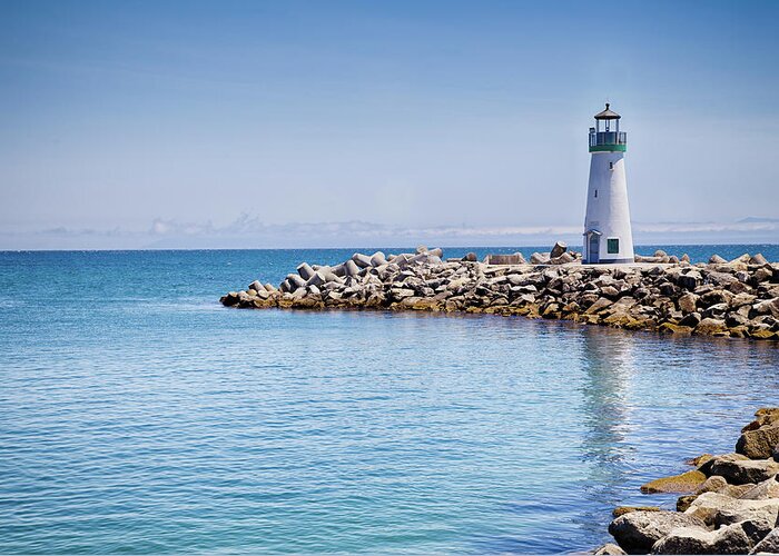 Coastline Greeting Card featuring the photograph Tiny Lighthouse by Digiblocks Photography