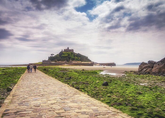 St Michael's Mount Greeting Card featuring the photograph To The Mount by Framing Places