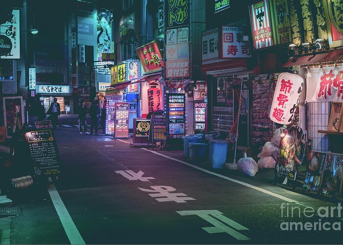 Tokyo Greeting Card featuring the photograph Tokyo Side Streets, Japan by Perry Rodriguez