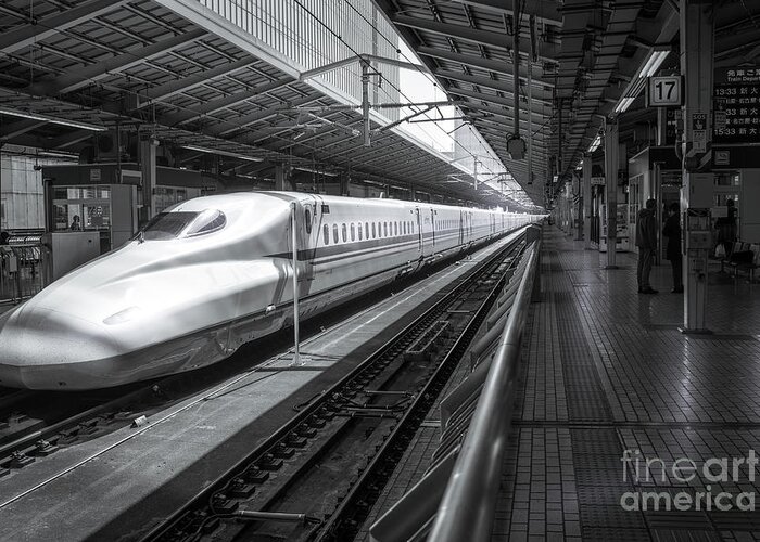 Tokyo Greeting Card featuring the photograph Tokyo to Kyoto, Bullet Train, Japan by Perry Rodriguez