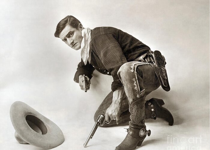 1919 Greeting Card featuring the photograph Tom Mix (1880-1944) by Granger