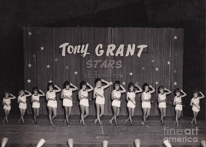 Dance Group Greeting Card featuring the photograph Tony Grant Stars Of Tomorrow 1966 by Donna Brown