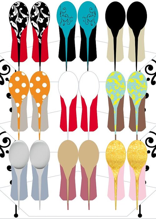 Fashion Greeting Card featuring the digital art Too Many Shoes? by Yolanda Holmon