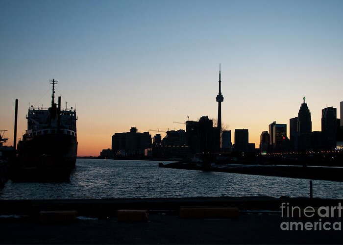 Cherry Street Greeting Card featuring the photograph Toronto Downtown and Port by Gary Chapple
