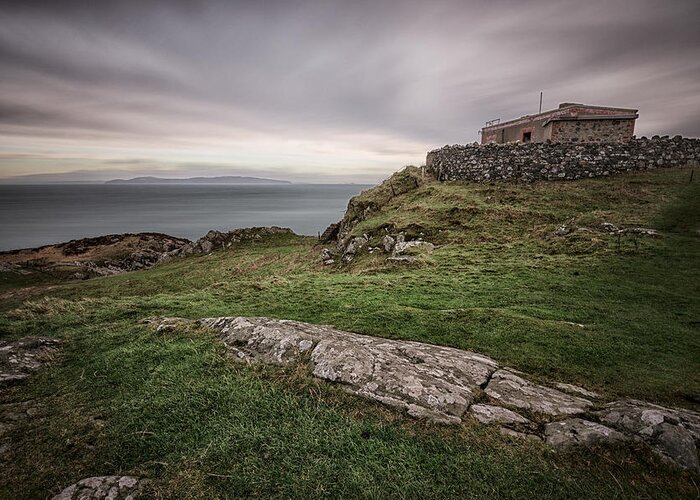 Torr Greeting Card featuring the photograph Torr Head by Nigel R Bell
