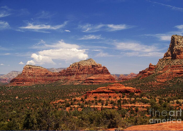 Sedona Greeting Card featuring the photograph Touch The Earth by Linda Shafer