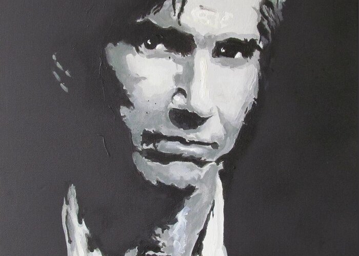 Townes Van Zandt Greeting Card featuring the painting Townes Van Zandt by Eric Dee