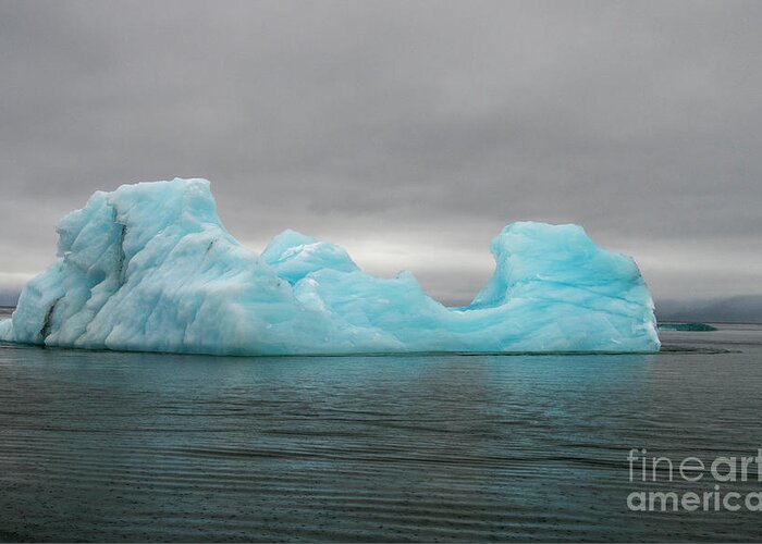 Iceberg Greeting Card featuring the photograph Floating Iceberg by Louise Magno