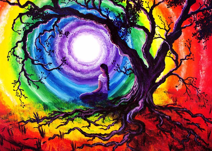 Gypsy Greeting Card featuring the painting Tree of Life Meditation by Laura Iverson