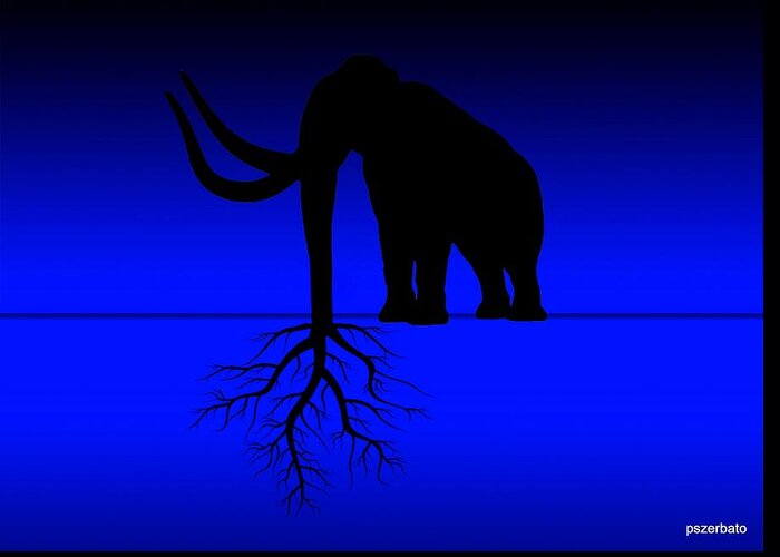 Mammoth Greeting Card featuring the digital art Tree Of Strength Prosperity And Longevity by Paulo Zerbato
