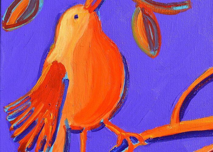 Birds Greeting Card featuring the painting Trilling by Debra Bretton Robinson