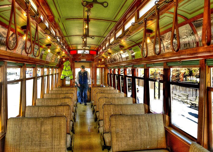 Trolley Greeting Card featuring the photograph Trolley by Raymond Earley