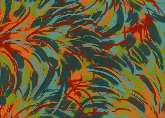 Tropical Greeting Card featuring the digital art Tropical Breeze by Monica Martin