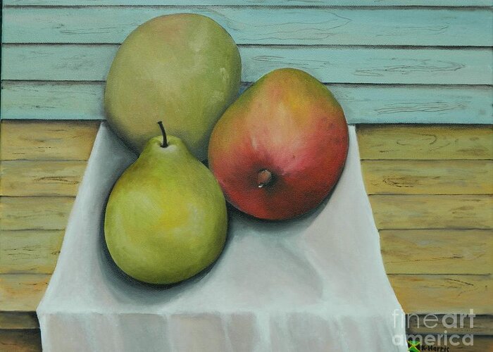 Fruits Greeting Card featuring the painting Tropical Delight 4 by Kenneth Harris