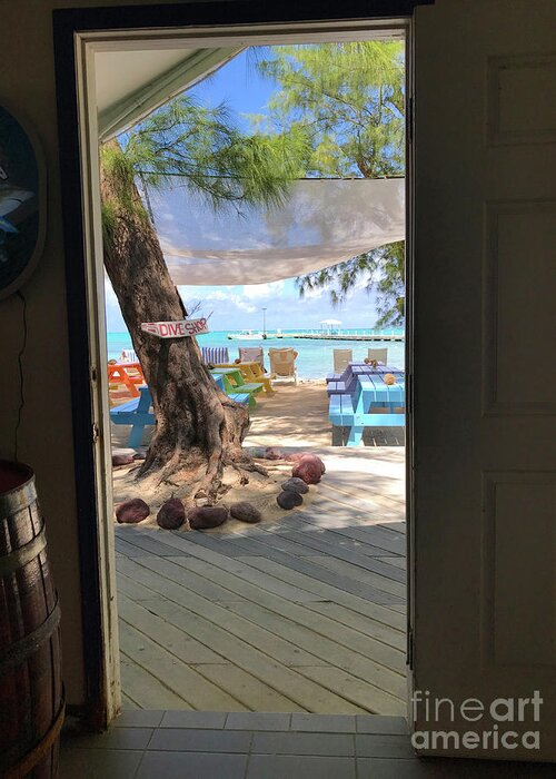 Rum Point Greeting Card featuring the photograph Tropical Entrance by Jerry Hart