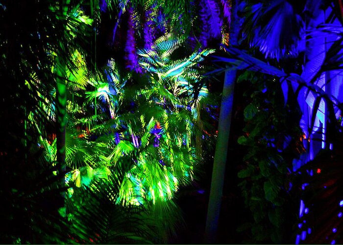 Light Show Greeting Card featuring the photograph Into the Psychedelic Jungle by Richard Ortolano