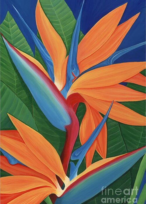 Painting Greeting Card featuring the painting Tropical Paradise by Lisa Bentley