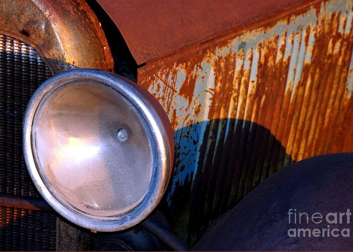 Route 66 Greeting Card featuring the photograph Truck Light by Jim Goodman