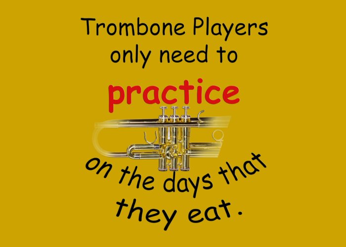 Trumpet Greeting Card featuring the photograph Trumpets Practice When They Eat by M K Miller
