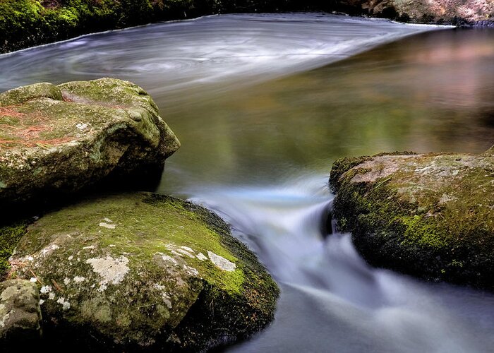 Gulf Road Waterfalls. Chesterfield New Hampshire Greeting Card featuring the photograph Tucker Falls Rocks by Tom Singleton