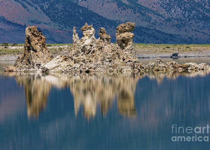 Mono Lake Greeting Card featuring the photograph Tuffa Reflection by Anthony Michael Bonafede