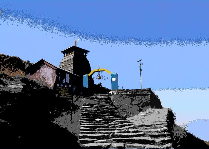 Temple Greeting Card featuring the photograph Tungnath1 by Padamvir Singh