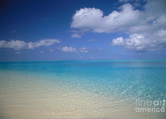 Afternoon Greeting Card featuring the photograph Turquoise Shoreline by Ron Dahlquist - Printscapes
