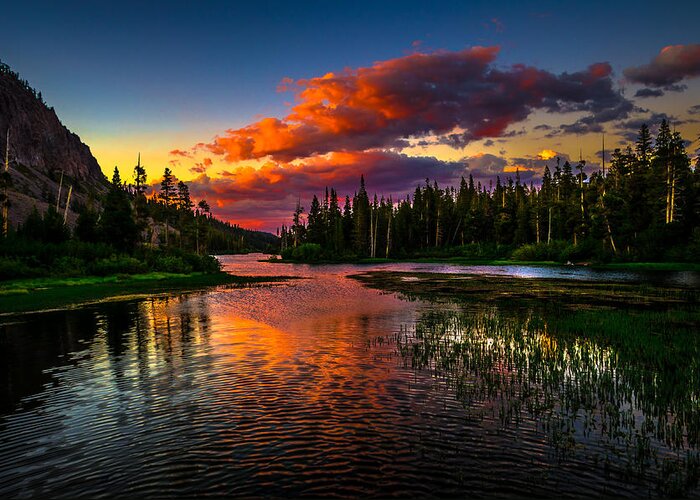 Scott Mcguire Photography Greeting Card featuring the photograph Twin Lakes Sunset Mammoth Lakes California by Scott McGuire