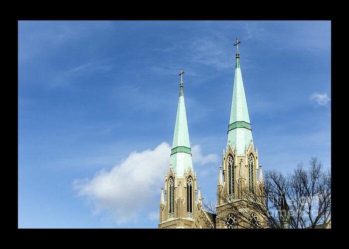 Twin Spires Greeting Card featuring the photograph Twin Spires by Imagery by Charly