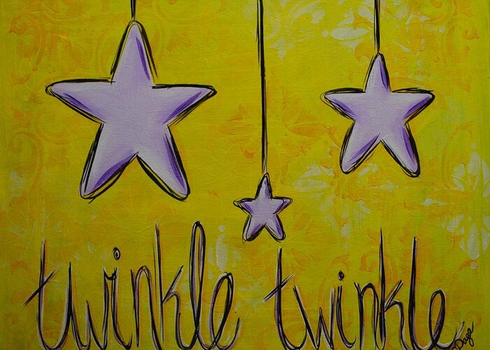 Twinkle Greeting Card featuring the painting Twinkle Twinkle by Emily Page