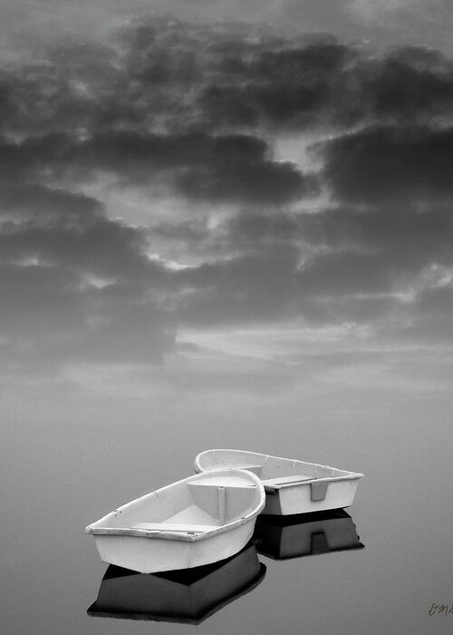 Boats Greeting Card featuring the photograph Two Boats and Clouds by David Gordon