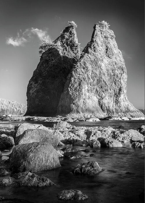 Art Greeting Card featuring the photograph Two Monoliths by Jon Glaser