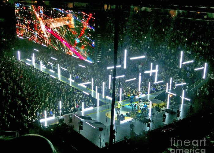 Digital Photography Greeting Card featuring the photograph U2 Innocence And Experience Tour 2015 Opening At San Jose. 8 by Tanya Filichkin