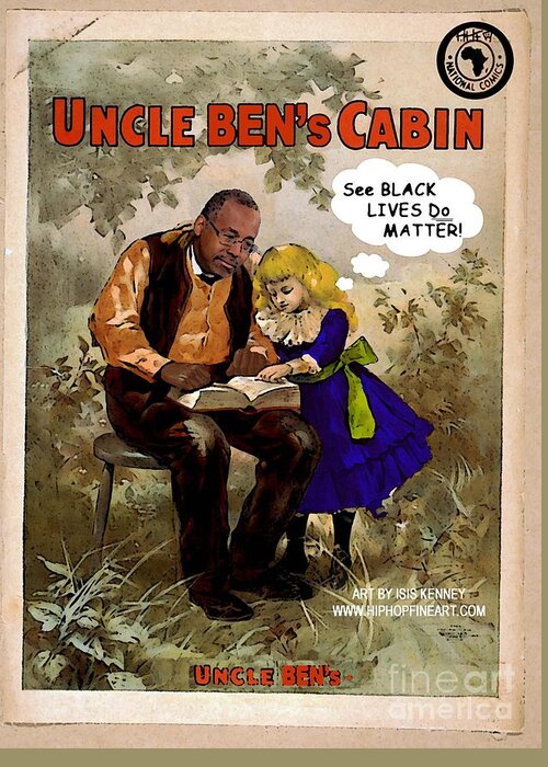 Ben Carson Greeting Card featuring the digital art Uncle Ben's Cabin Ben Carson by Isis Kenney