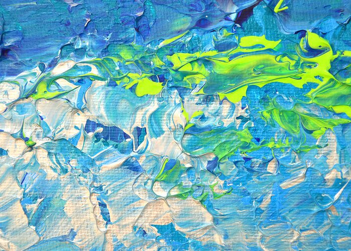 Art Greeting Card featuring the painting Underwater Wave by Adriana Dziuba