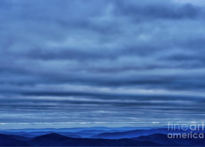 Winter Greeting Card featuring the photograph Undulations Clouds and Mountains by Thomas R Fletcher