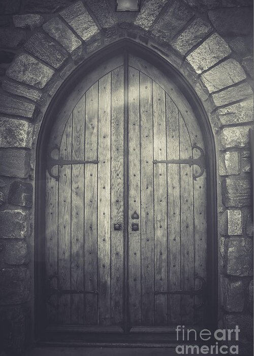 Church Doors Greeting Card featuring the photograph Union Church Doors by Colleen Kammerer
