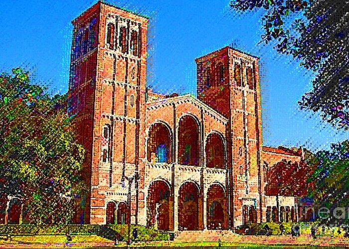 University California Los Angles Greeting Card featuring the painting Ucla by DJ Fessenden