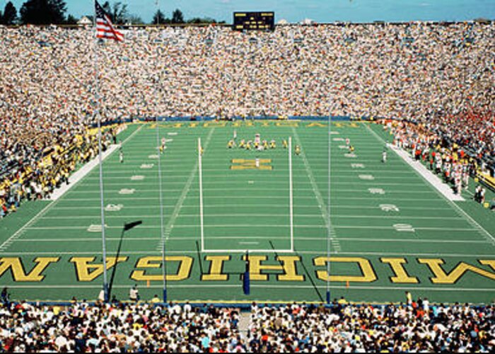 Photography Greeting Card featuring the photograph University Of Michigan Stadium, Ann by Panoramic Images