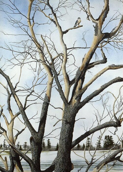 Tree Greeting Card featuring the painting Untitled #1 by Conrad Mieschke