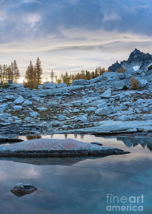 Enchantments Greeting Card featuring the photograph Upper Enchantments Calm Pools by Mike Reid